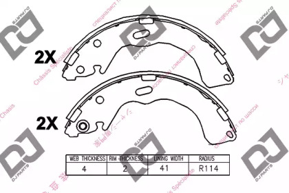 Комлект тормозных накладок DJ PARTS BS1288